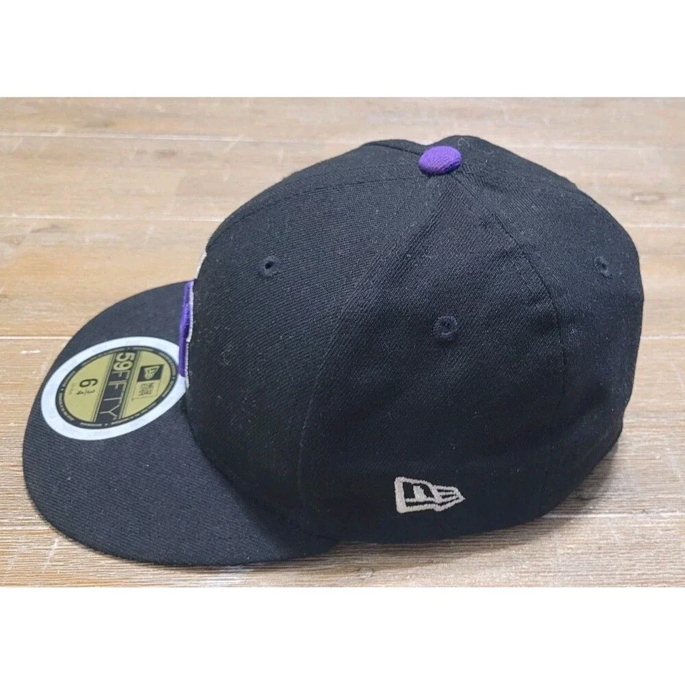 Colorado Rockies Black Hat New Era 59FIFTY On Field Fitted 6 3/4 Youth Kids MLB